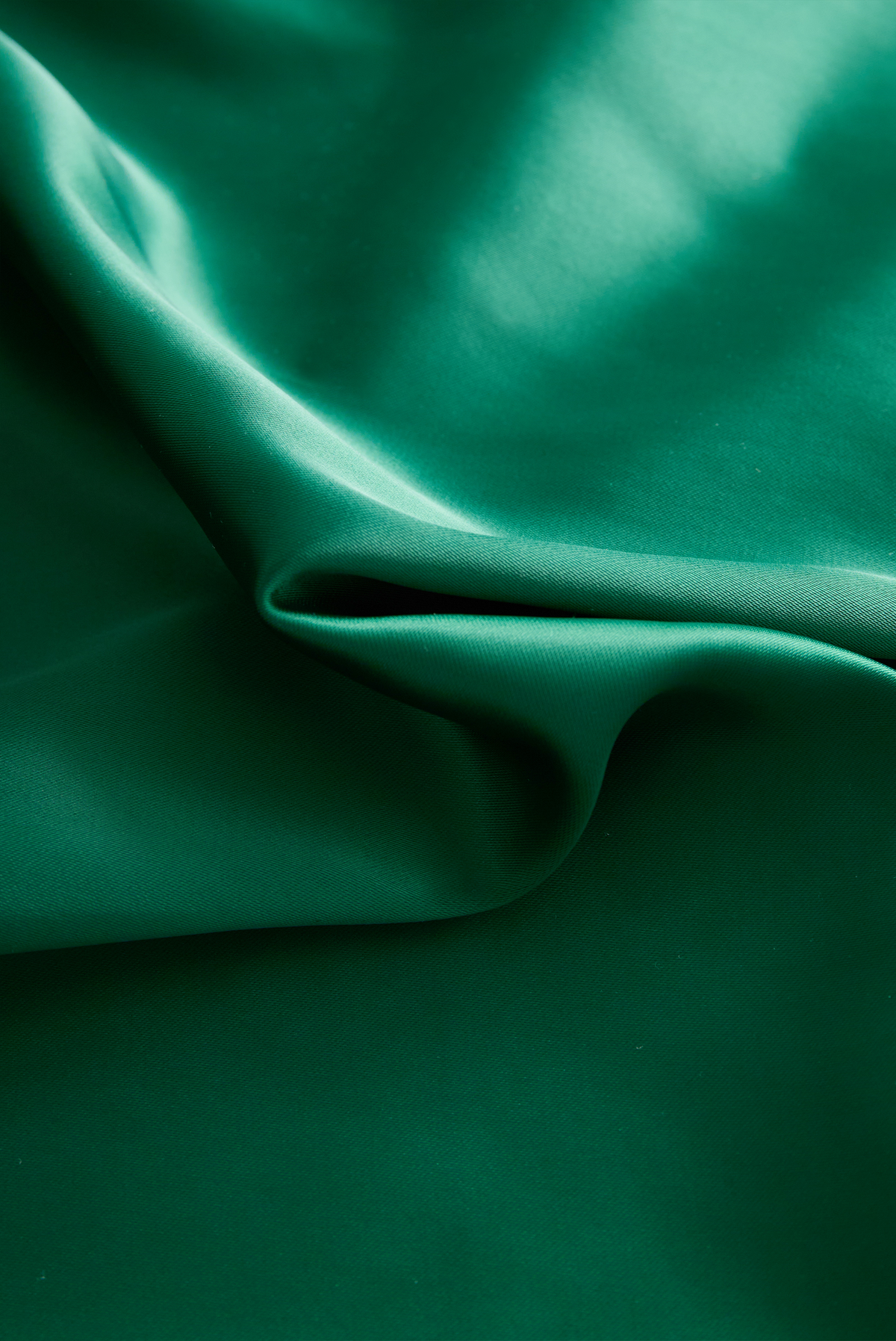 Deep V-Neck Satin Blouse with Lace Details | Emerald Allure