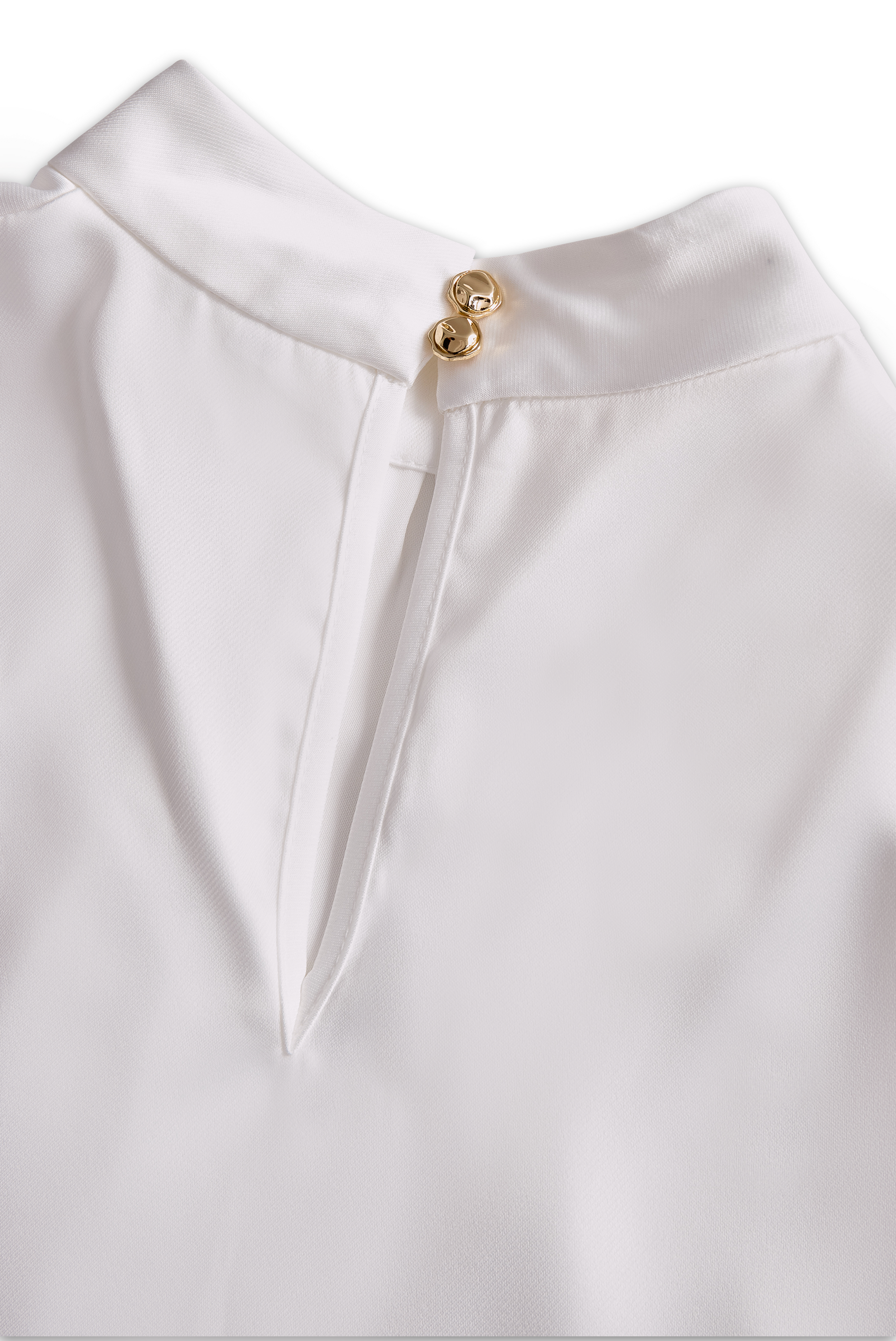 Sophisticated Pleated High-Neck Blouse