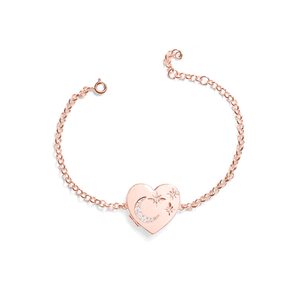 Custom Photo Heart Locket Bracelet