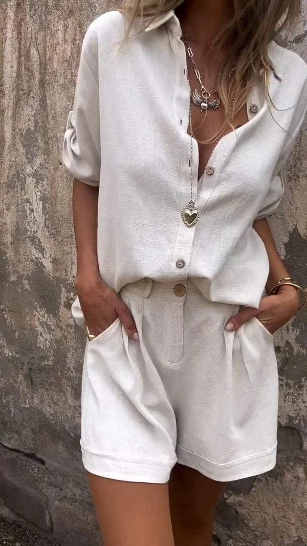 Melda | Breezy Buttoned Set