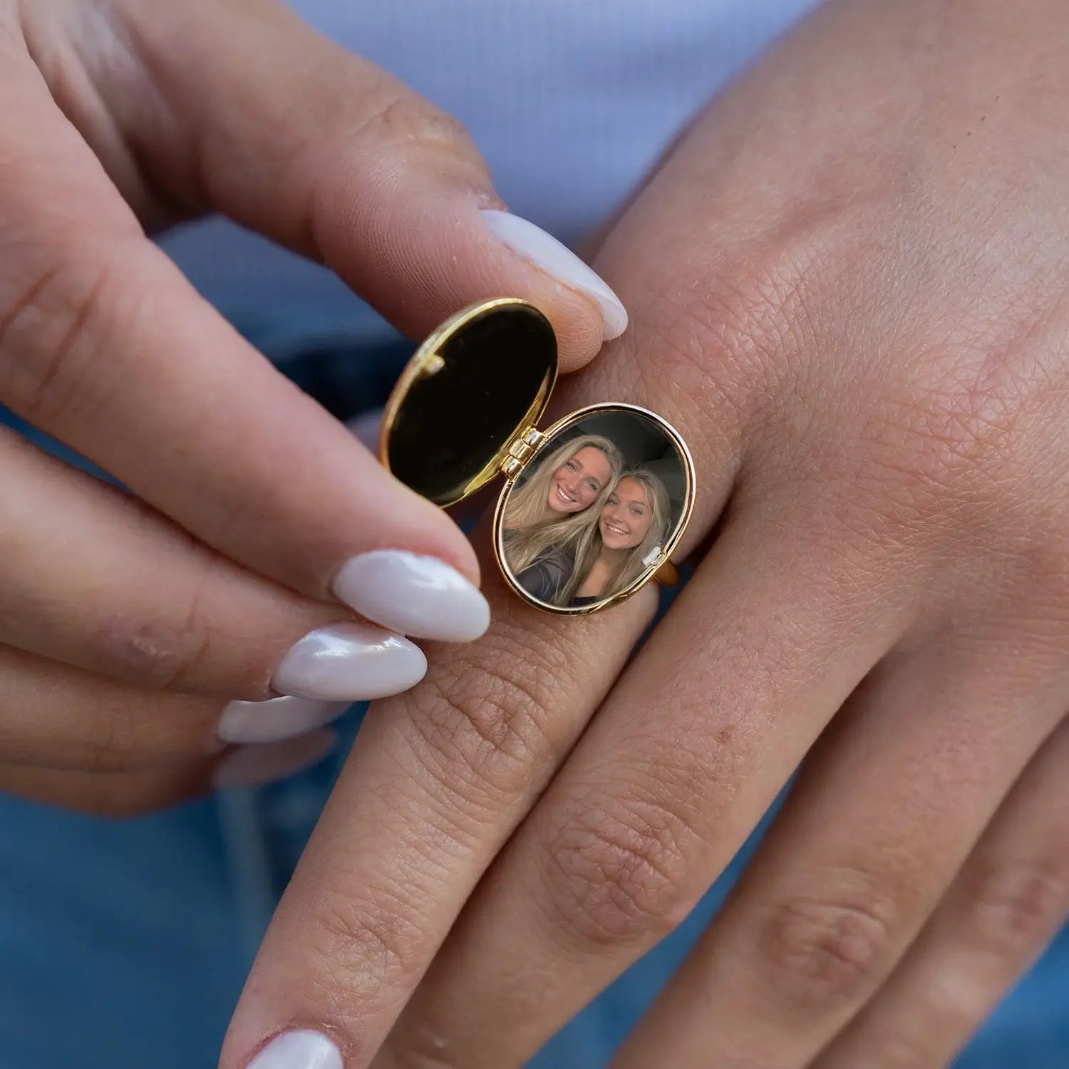 Custom Photo Locket Ring