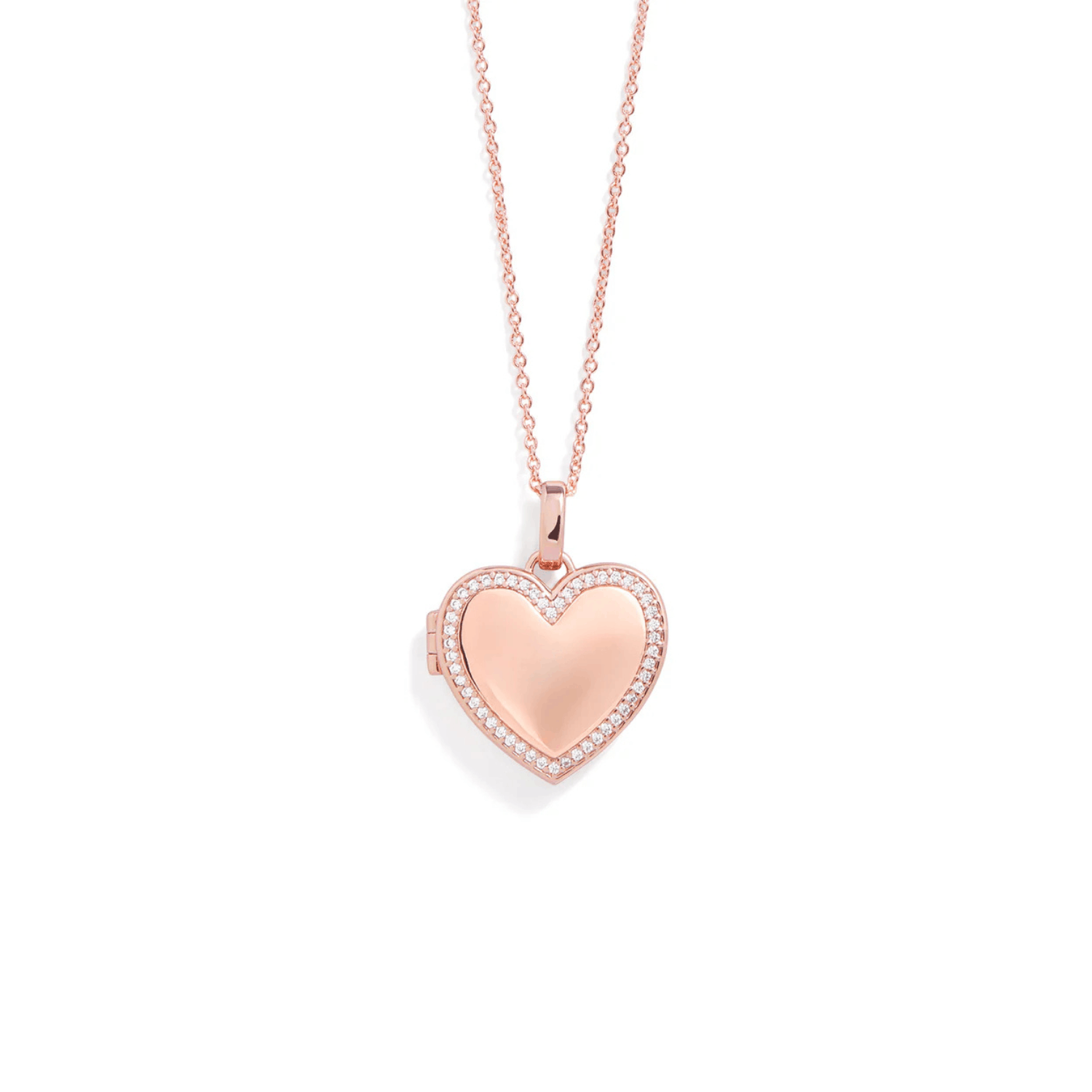 Custom Photo Heart Locket Necklace