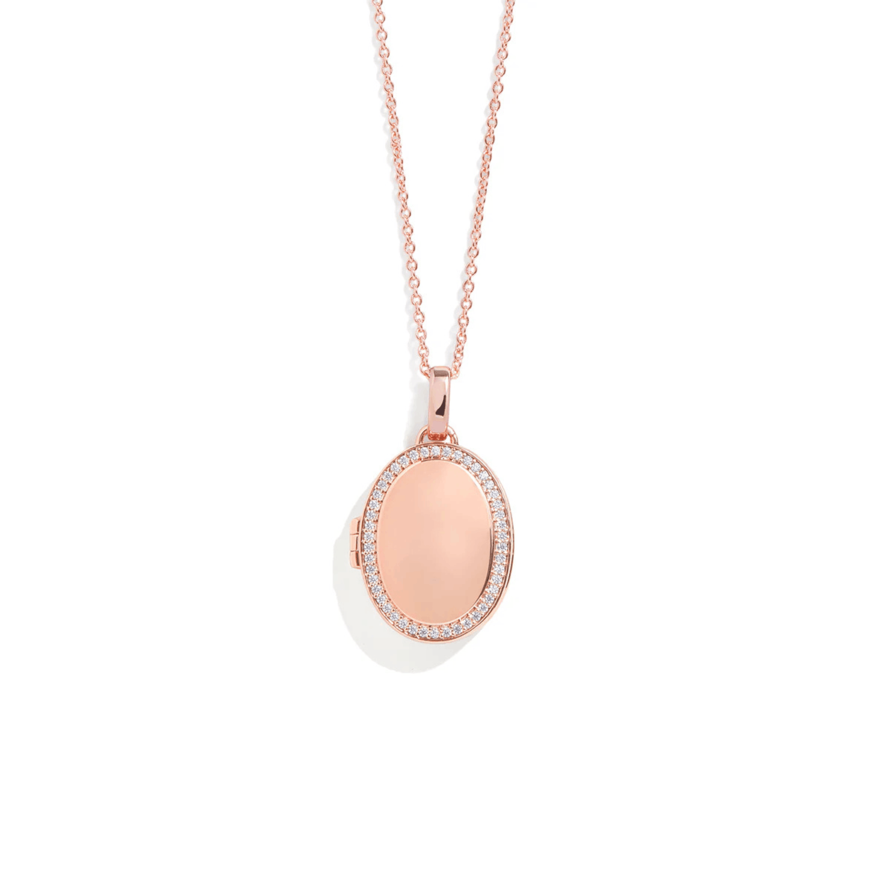 Custom Photo Oval Locket Necklace