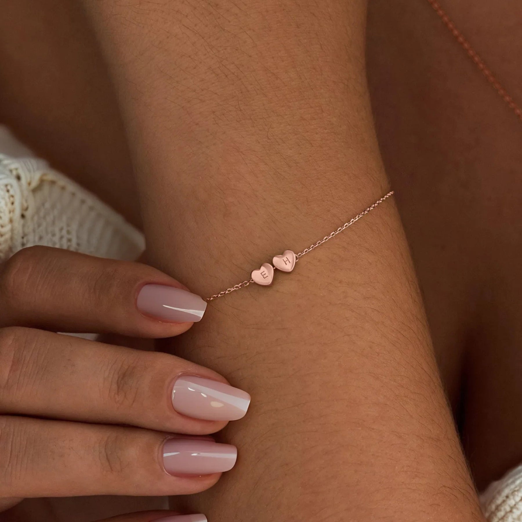 Custom Heart Initial Bracelet