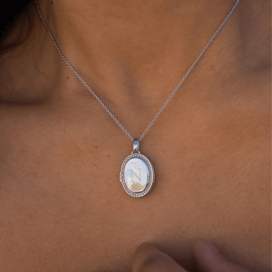Custom Photo Oval Locket Necklace