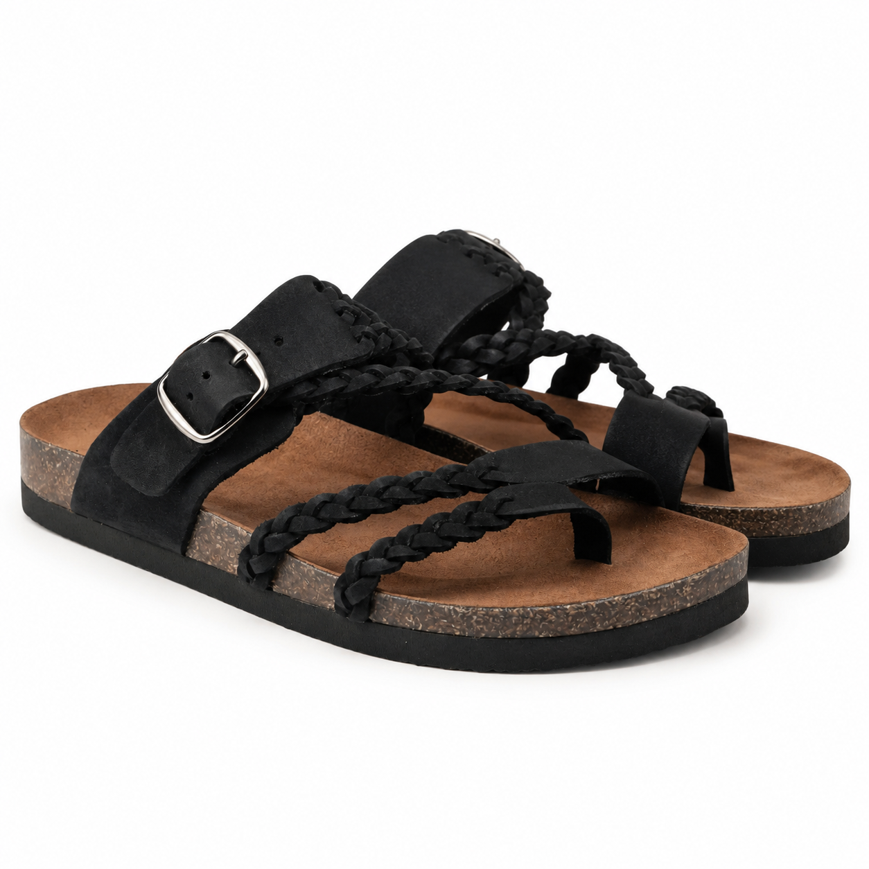HAYLEIGH™ – Orthopaedic Braided Leather Sandal
