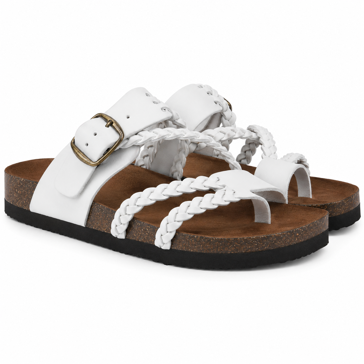 HAYLEIGH™ – Orthopaedic Braided Leather Sandal