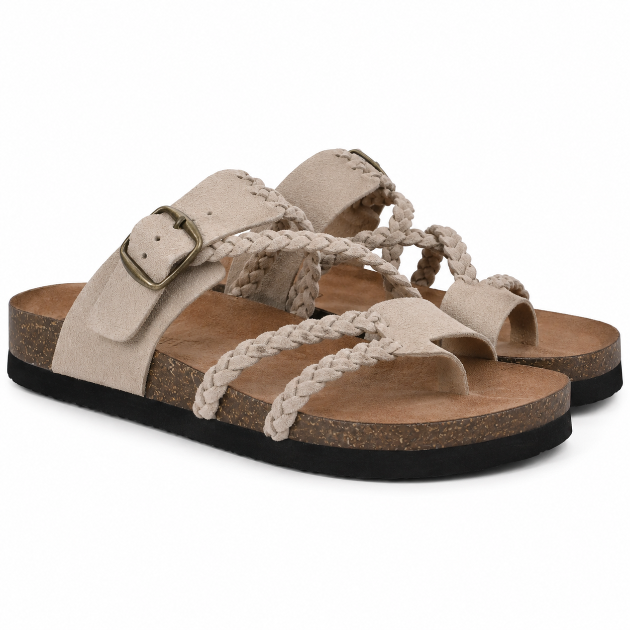HAYLEIGH™ – Orthopaedic Braided Leather Sandal