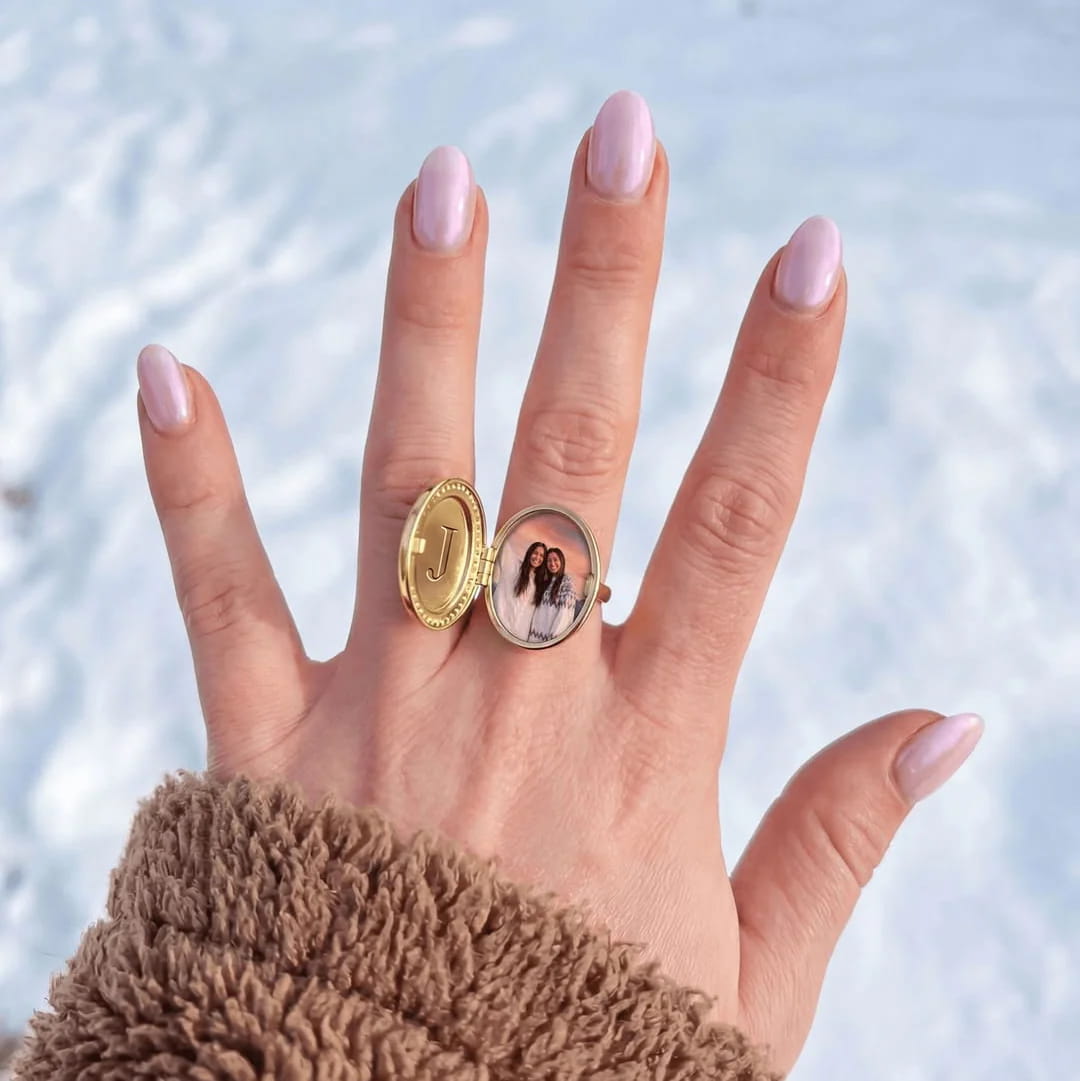 Custom Photo Locket Ring