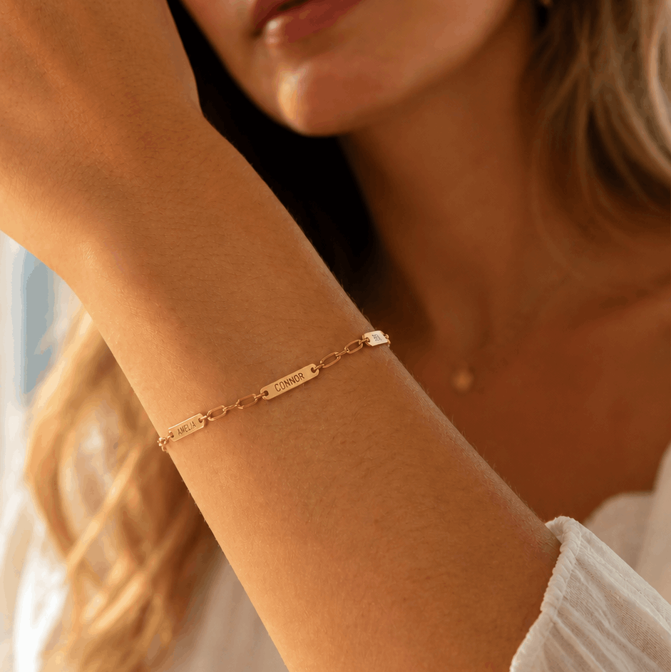 Custom Name Bar Bracelet