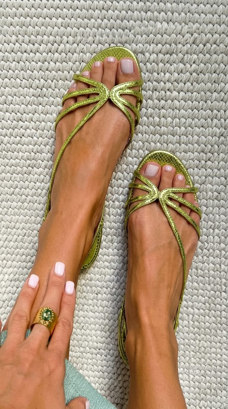 Ginevra | Elegant Golden Sandals for Summer