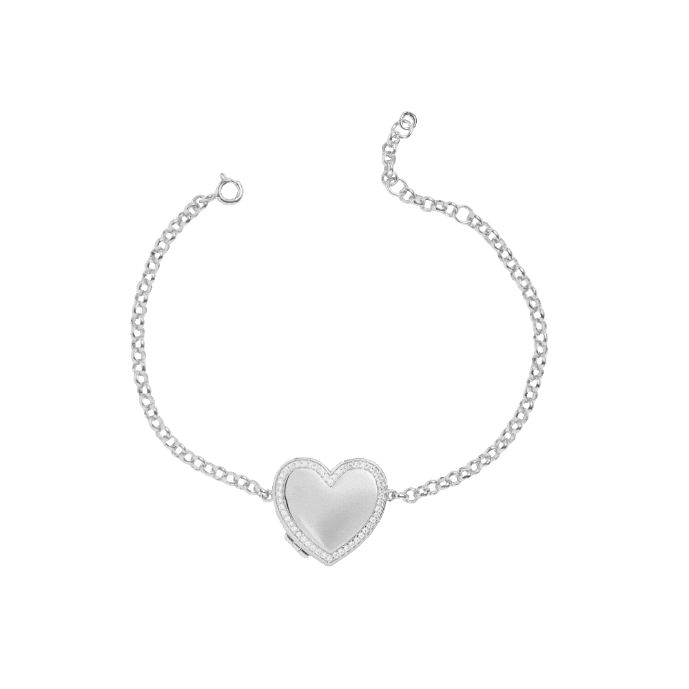 Custom Photo Heart Locket Bracelet