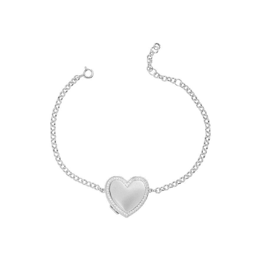 Custom Photo Heart Locket Bracelet
