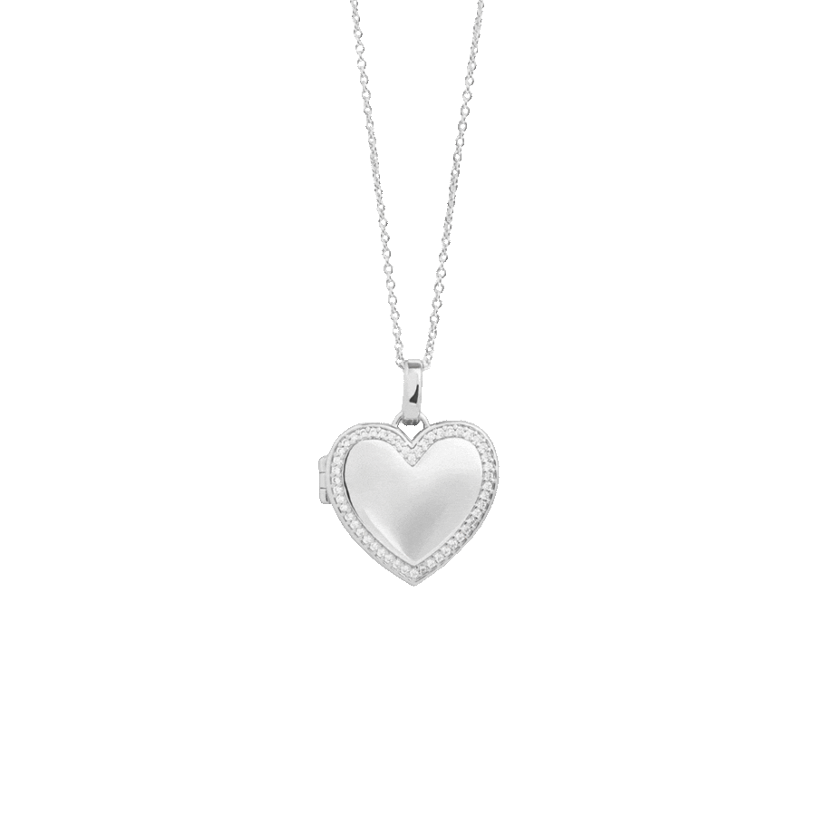 Custom Photo Heart Locket Necklace