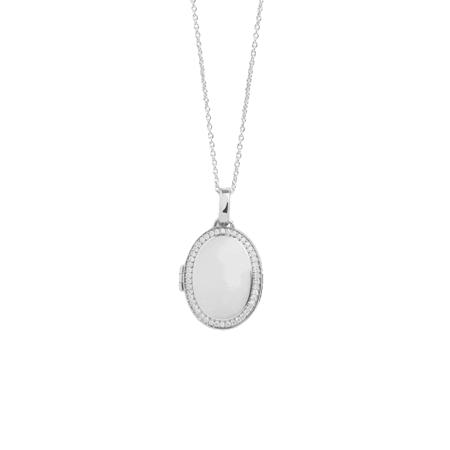 Custom Photo Oval Locket Necklace