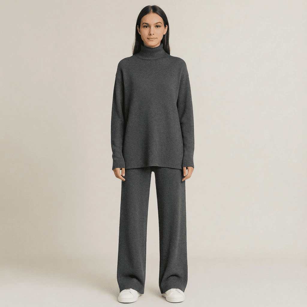 Lov Knit Turtleneck Top & Pants Set