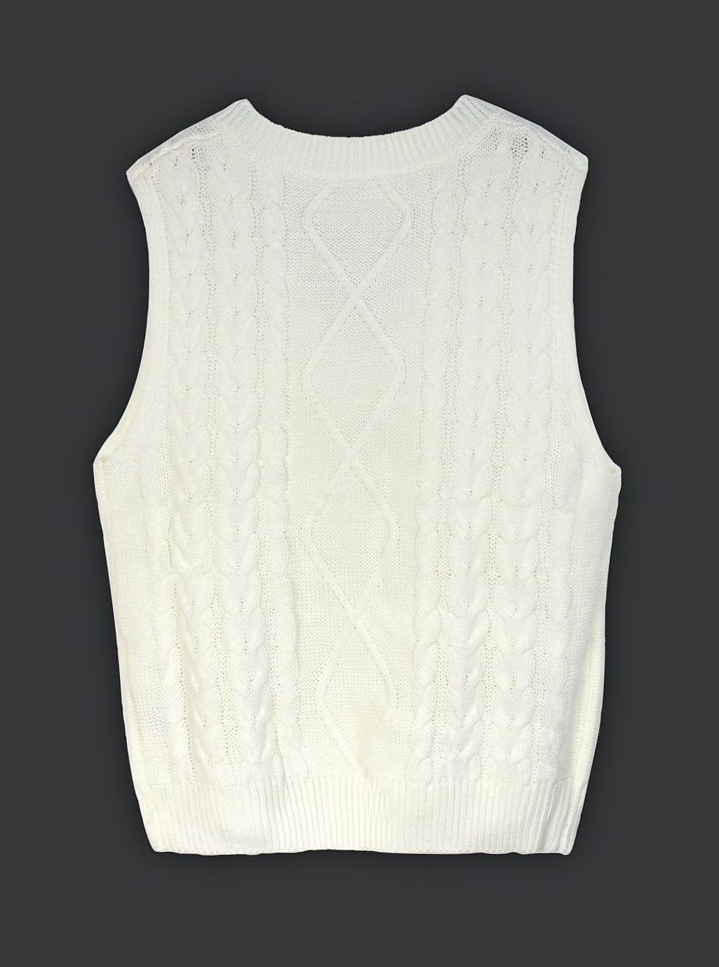 Camila | Women's Cable-Knit V-Neck Sweater Vest Relaxed Fit