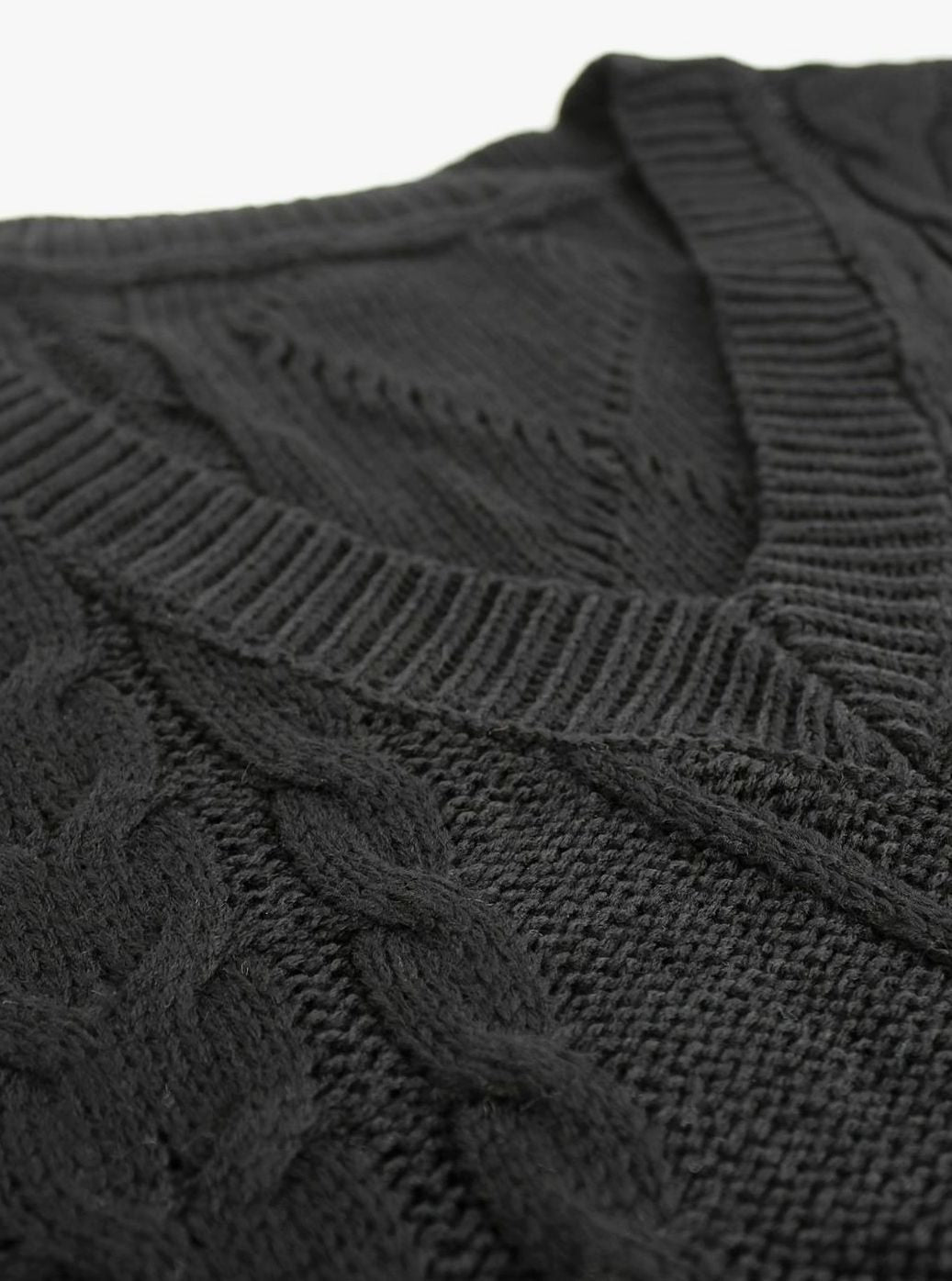 Camila | Women's Cable-Knit V-Neck Sweater Vest Relaxed Fit