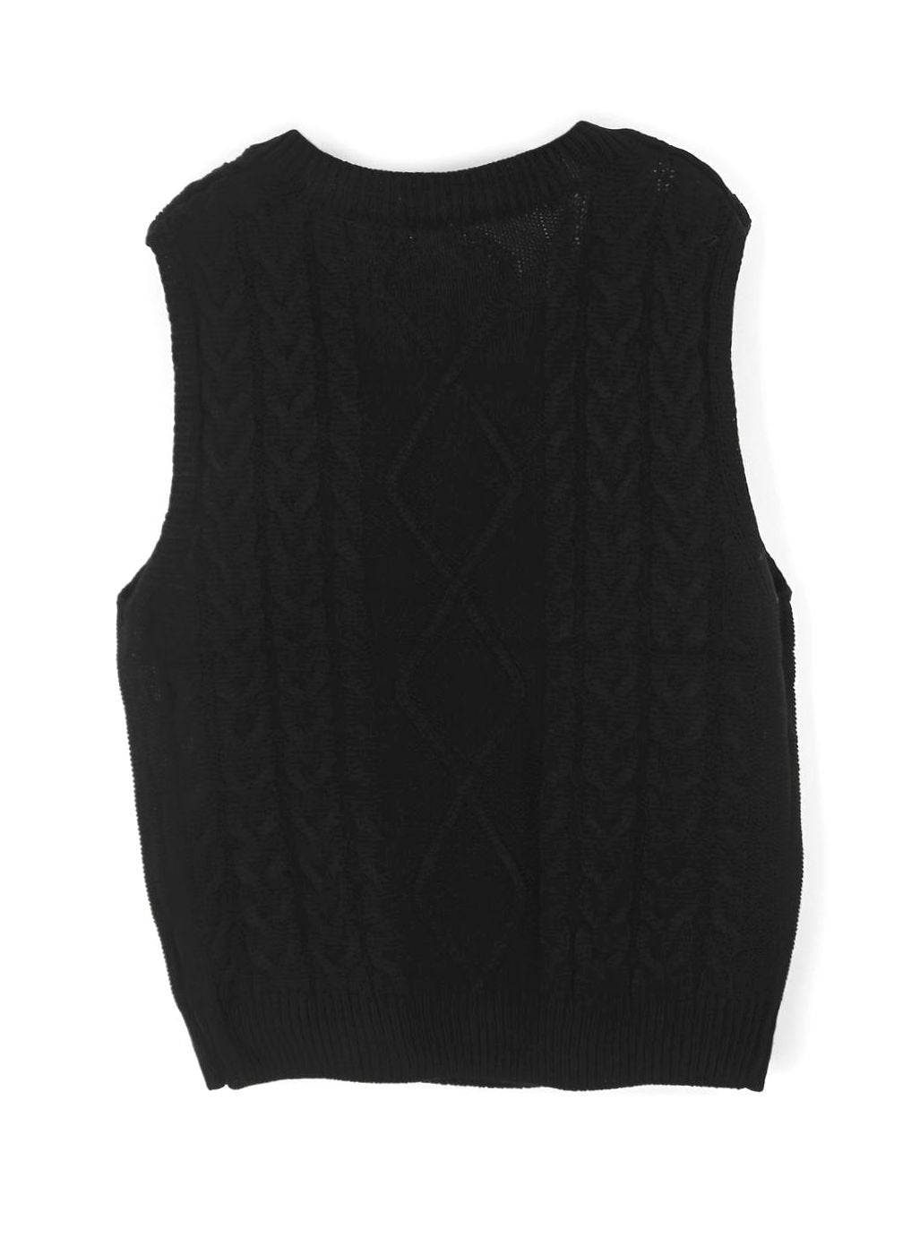 Camila | Women's Cable-Knit V-Neck Sweater Vest Relaxed Fit