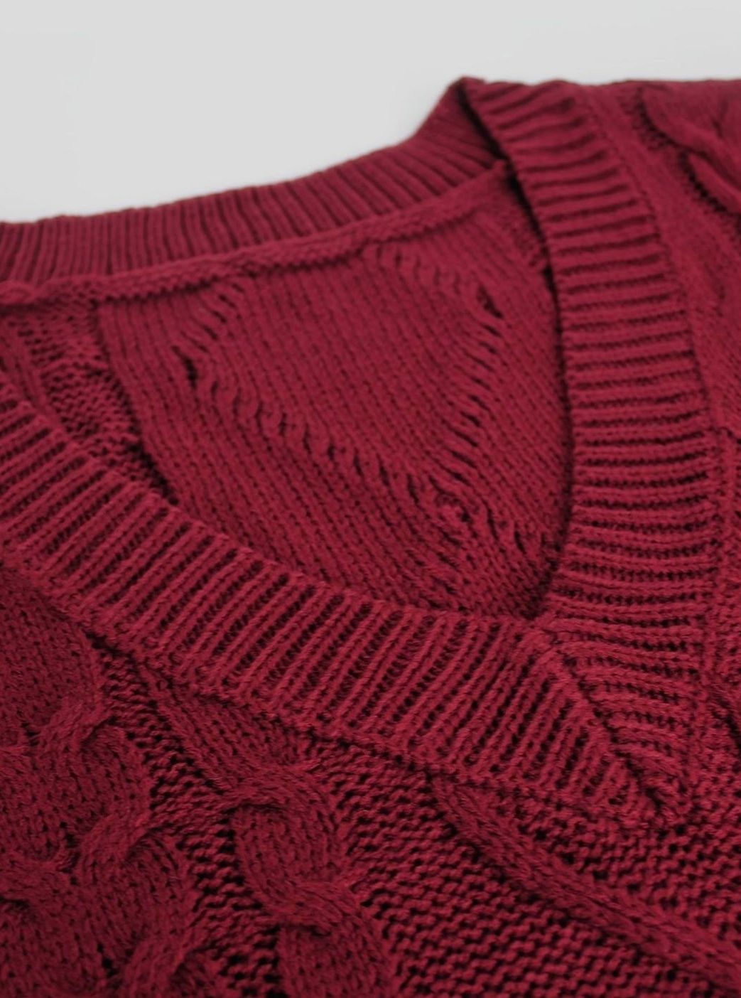 Camila | Women's Cable-Knit V-Neck Sweater Vest Relaxed Fit