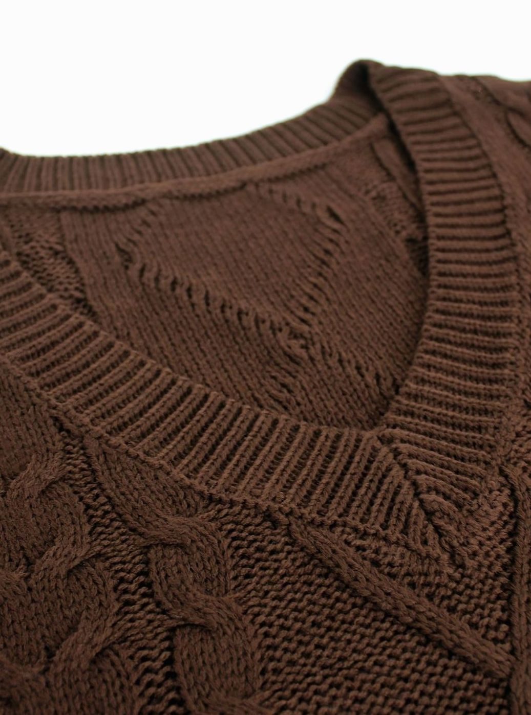 Camila | Women's Cable-Knit V-Neck Sweater Vest Relaxed Fit