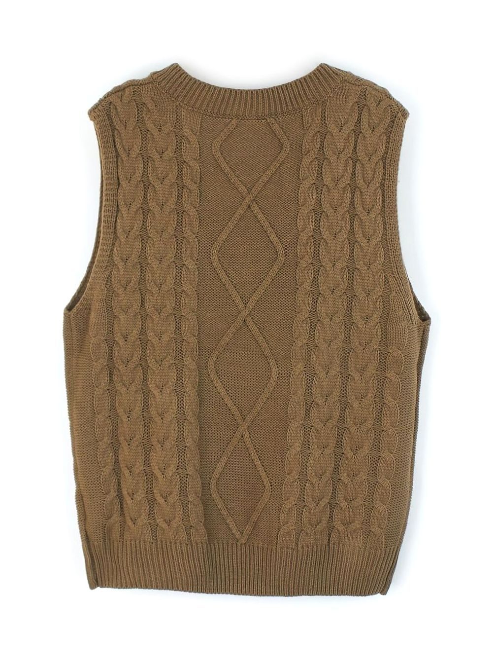 Camila | Women's Cable-Knit V-Neck Sweater Vest Relaxed Fit