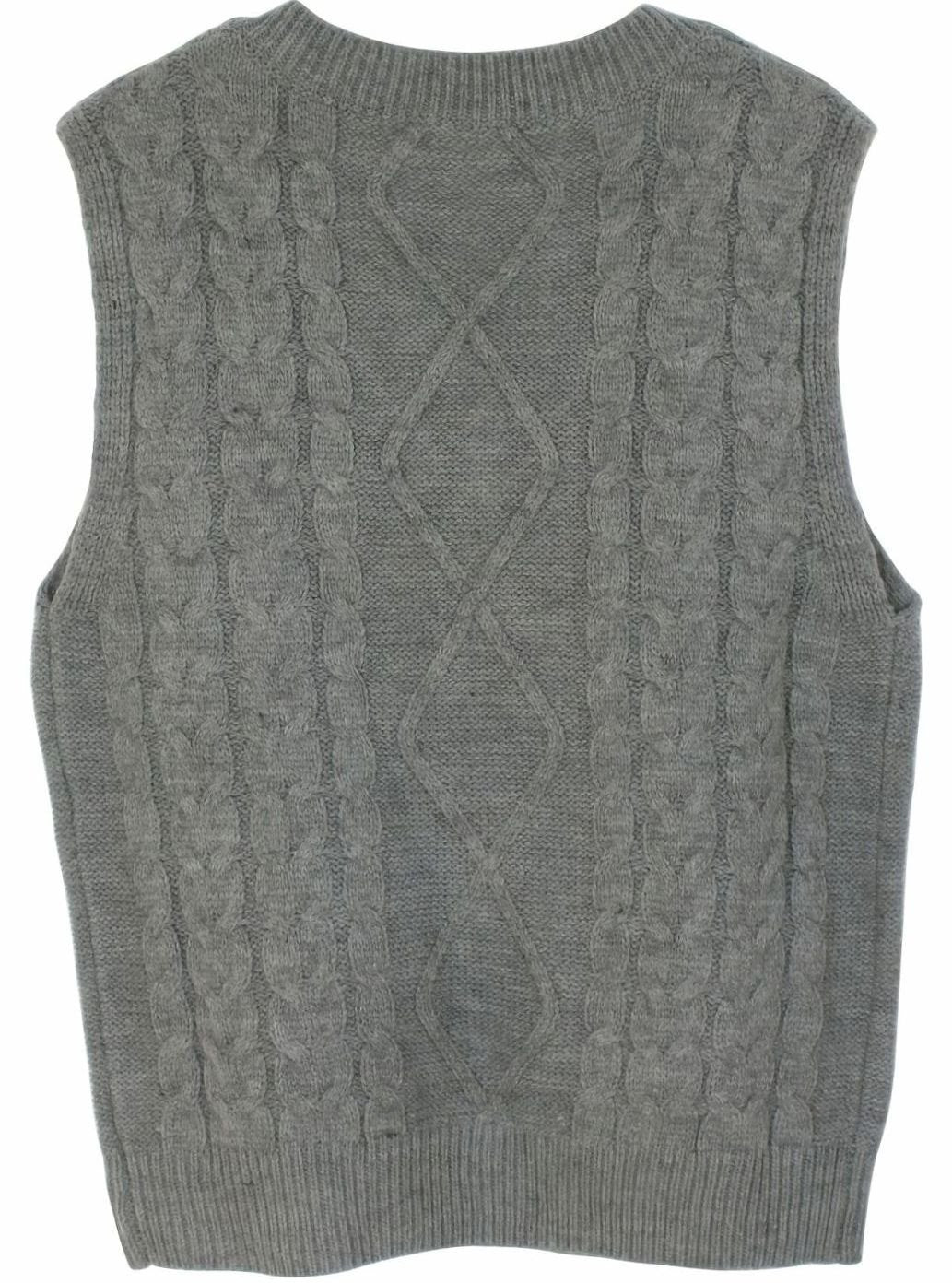 Camila | Women's Cable-Knit V-Neck Sweater Vest Relaxed Fit