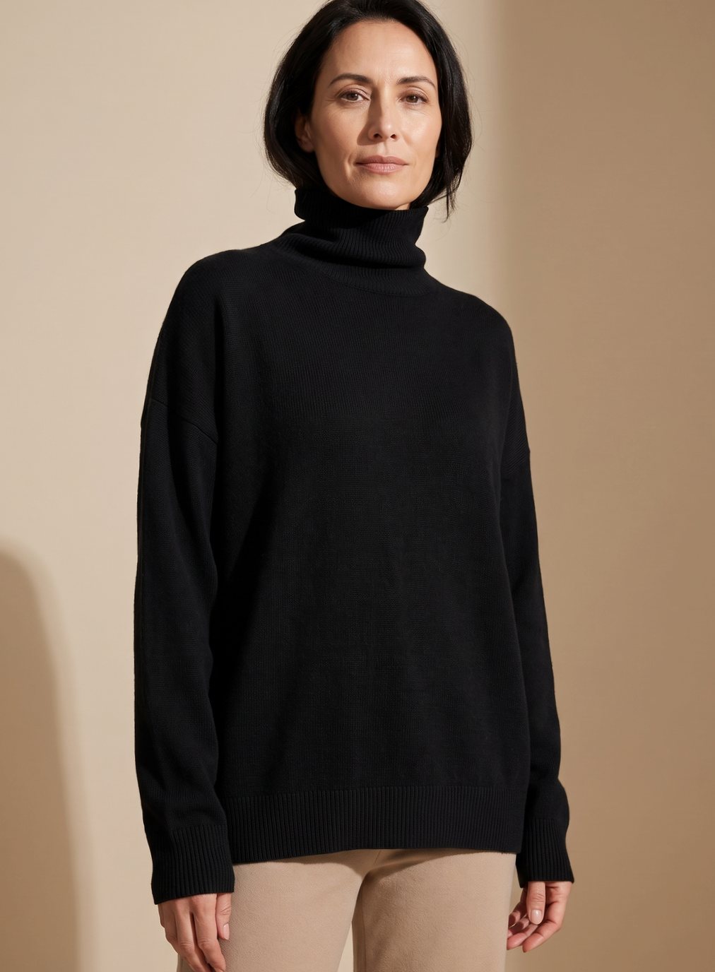 Madison | Women's Oversized Knit Turtleneck Pullover Sweater