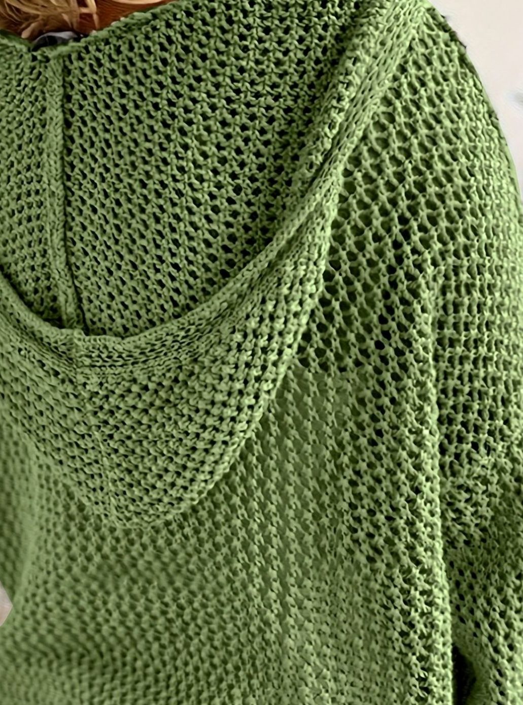 Camila | Women's Relaxed Open-Knit Hooded Sweater